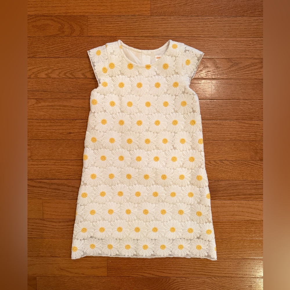 Gymboree White and Yellow Embroidered Lace Spring Easter Daisy Dress